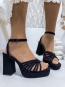 Sandalia Tacón Ancho con Plataforma