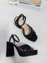 Sandalia Tacón Ancho con Plataforma