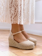 Alpargatas Cuña Beige