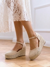 Alpargatas Cuña Beige