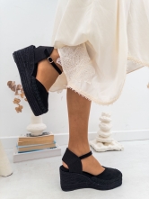 Alpargatas Cuña Negro