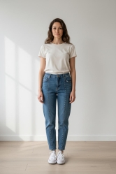 Vaquero Recto con detalle de Tachas Metalicas