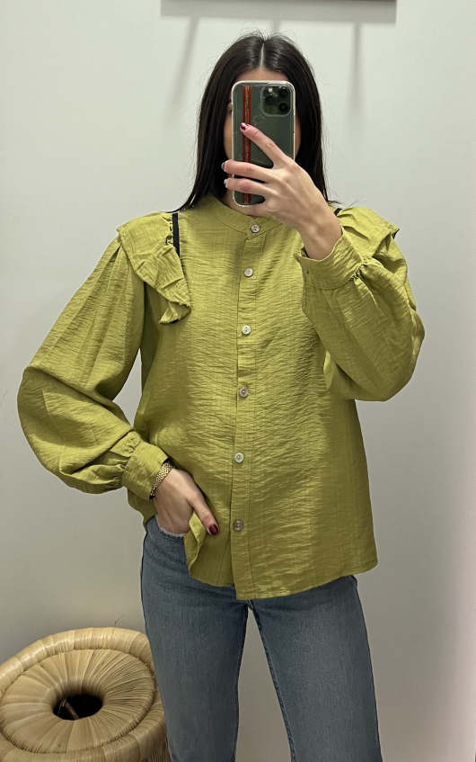 Blusa volantes hombro