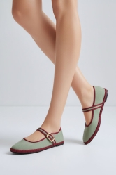 🥿 Bailarina estilo mercedita casual Verde