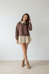 Sudadera de estilo Casual Marrón