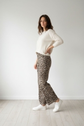🐆 Pantalón Animal Print de Corte Recto