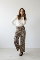 🐆 Pantalón Animal Print de Corte Recto