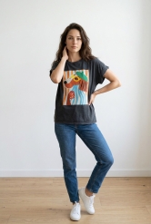 ✨ Camiseta Gris Estampada – Estilo Casual