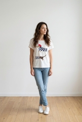 ✨ Camiseta blanca Estampada – Estilo Casual