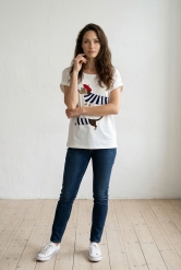 ✨ Camiseta blanca Estampada – Estilo Casual