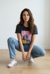 ✨ Camiseta Gris Estampada – Estilo Casual