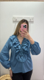 Blusa efecto cascada