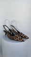 Zapato tacón mule leopardo
