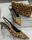 Zapato tacón mule leopardo