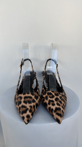 Zapato tacón mule leopardo