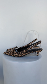 Zapato tacón mule leopardo