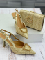 Zapato tacón  rafia