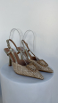 Zapato tacón  rafia