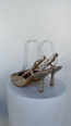 Zapato tacón  rafia