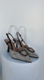 Zapato tacón rafia
