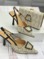 Zapato tacón rafia