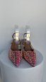 Zapato tacón rafia