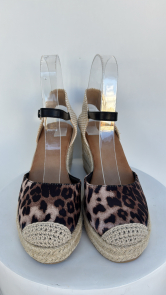 Cuña esparto animal print