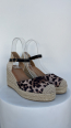Cuña esparto animal print