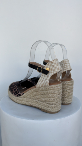 Cuña esparto animal print