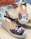 Cuña esparto animal print
