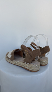 Alpargata camel con bordado