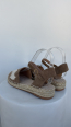 Alpargata camel con bordado