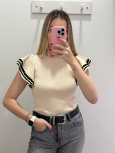 Camiseta manga volantes