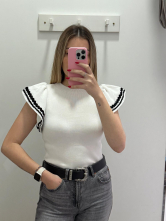 Camiseta manga volantes