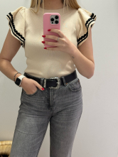 Camiseta manga volantes