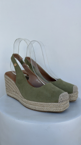 Cuñas Antelina en Verde Oliva