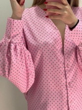 Blusa lunares satén