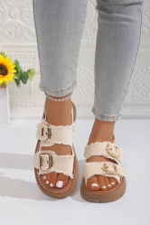 Sandalia chunky beige