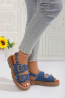 Sandalia chunky azul