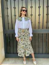Conjunto Busa y Falda Estampada