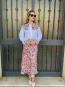 Conjunto Blusa y Falda Estampada