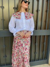 Conjunto Blusa y Falda Estampada