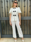 Conjunto Elegante Blanco Con Detalles Negro