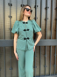 Conjunto Elegante verde Con Detalles Negro