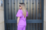 Conjunto Elegante Morado Con Detalles Negro