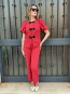 Conjunto Elegante Granate Con Detalles Negro