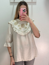 Blusa bordados hilo